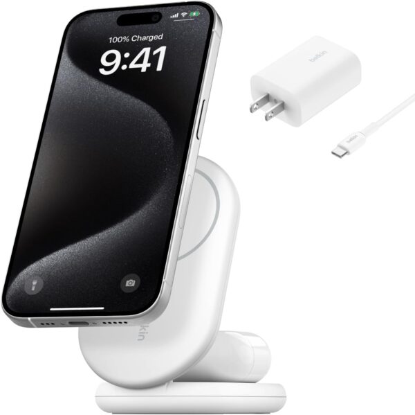 Wireless Charger for Apple iPhone 16, iPhone 15 w/Non-Slip Base