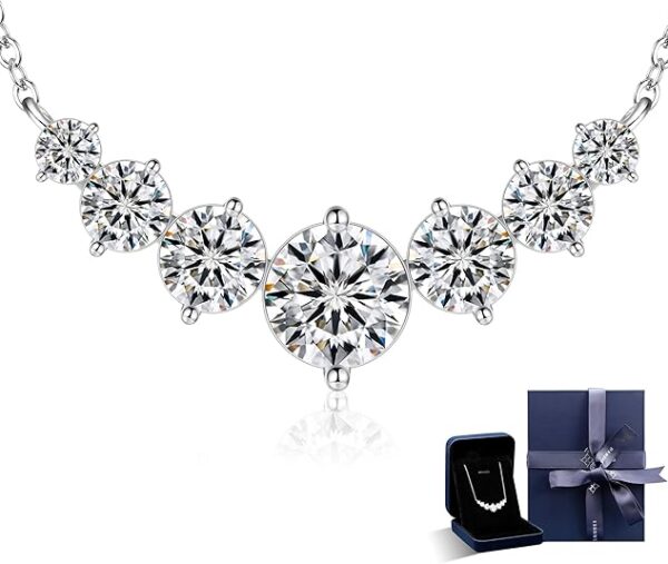 Moissanite Pendant Necklace for Women | 925 Sterling Silver