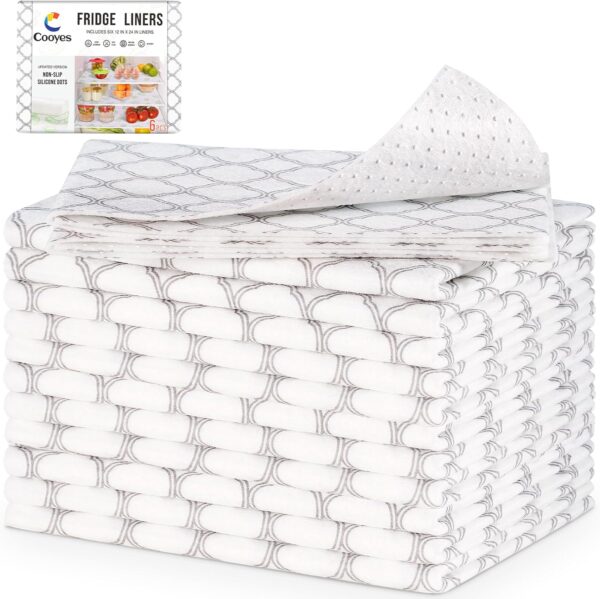 Cooyes Refrigerator Shelf Liners for French Door