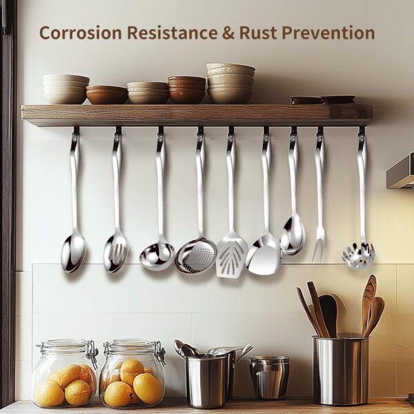 304 Stainless Steel Kitchen Utensil Set - 9pcs Cooking Utensils