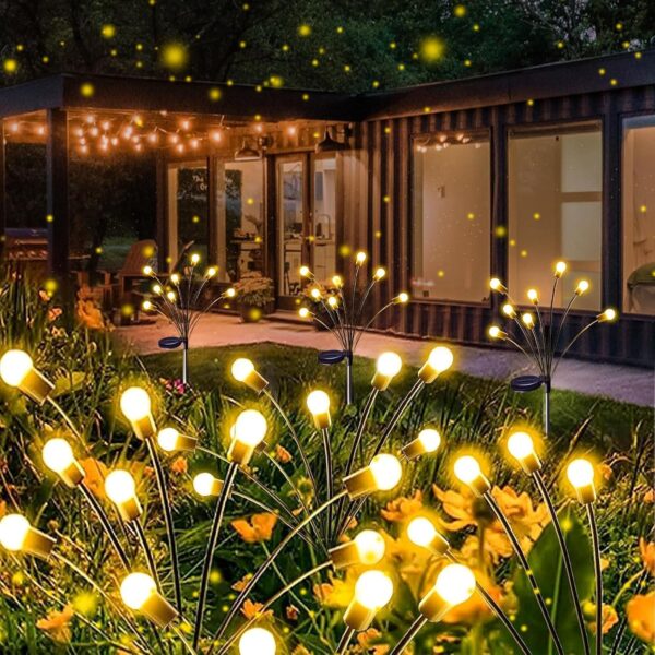 8-Pack Solar Garden Lights (Upgraded Long Lasting), 64 LED