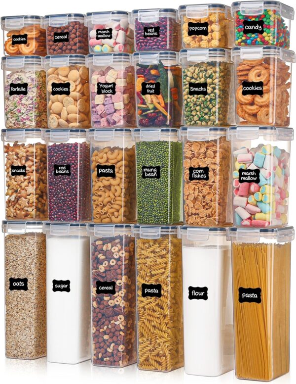 Airtight Food Storage Containers with Lids, Vtopmart 24 pcs Plastic Kitchen