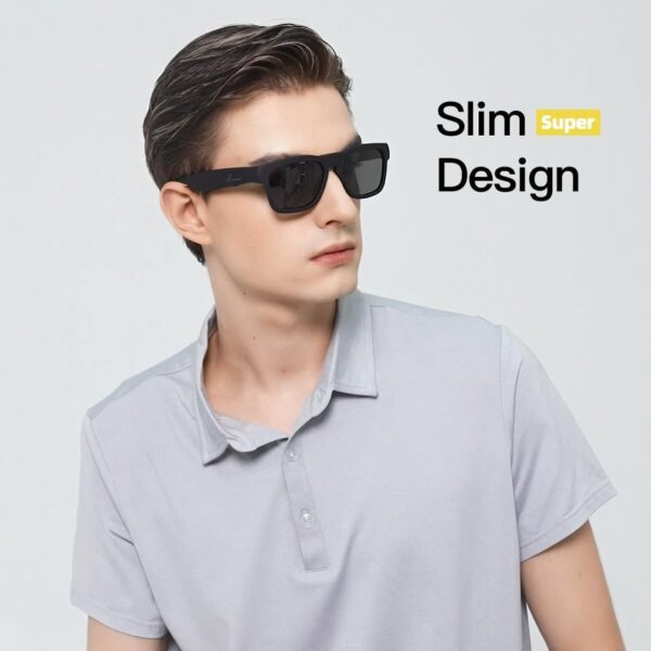 OhO Smart Glasses,Polarized Sunglasses with Bluetooth Speaker Grey Lens