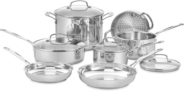 Cuisinart 11-Piece Cookware Set, Chef's Classic Stainless Steel