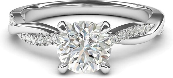 Moissanite Engagement Ring Promise Bridal Ring