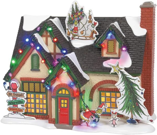 Department 56 Original Snow Village Grinch House Lit Christmas