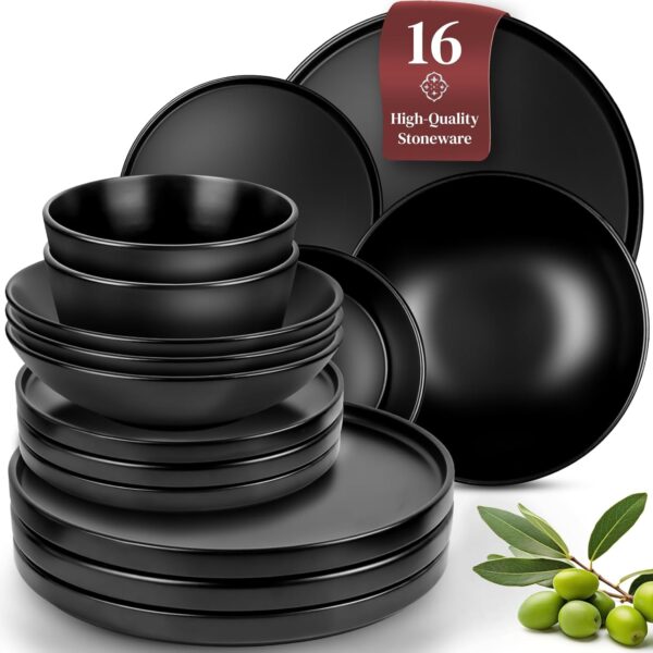 Matte Black Dinnerware Set - Ultra Chic Black