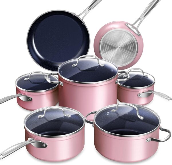Nuwave Healthy Duralon Blue Ceramic Nonstick Cookware Set