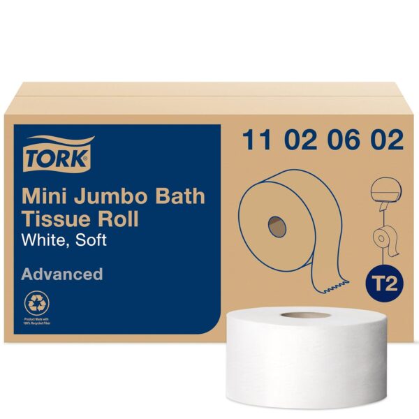 Tork Mini Jumbo Bath Tissue Roll - Toilet Paper Towels