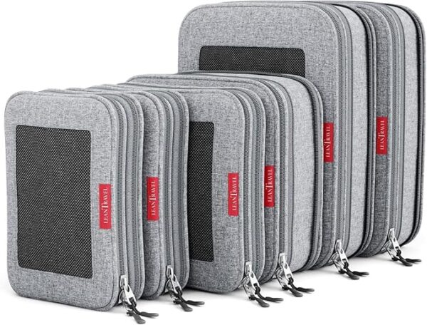 Compression Packing Cubes for Travel Organizers with Double Zipper, LeanTravel