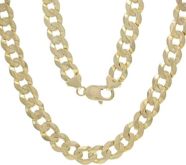 9mm Solid 14k Gold Cuban Link Chain - 9mm Heavy Solid Golden