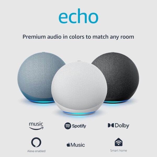 Amazon Echo (newest model), Alexa speaker with premium sound