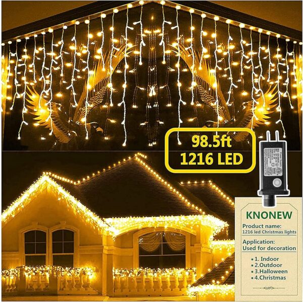 KNONEW 99ft 1216 LED Christmas Lights