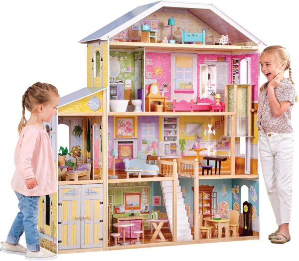 KidKraft Majestic Mansion Wooden Dollhouse with 34-Piece Accessories