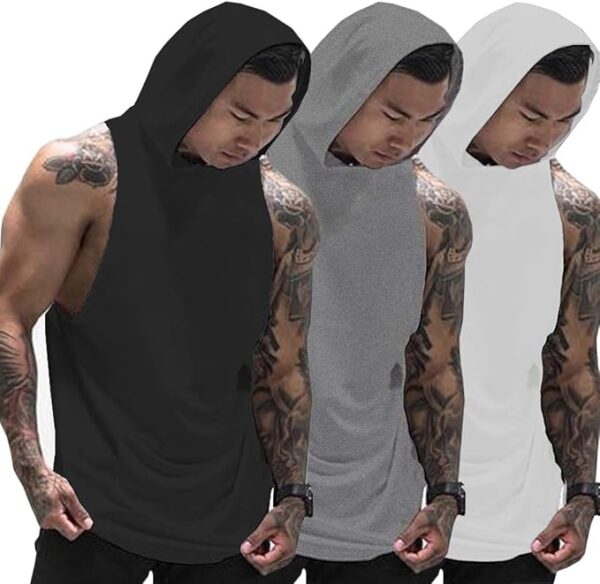 Men's Workout Tank Tops Bodybuilding Muscle Cut Off T Shirt Gym