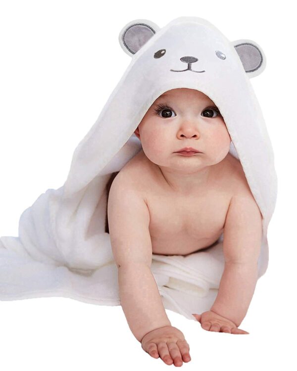 Bear Ears for Newborn, Babie, Toddler, Infant - Absorbent Large Baby Towel - Bear