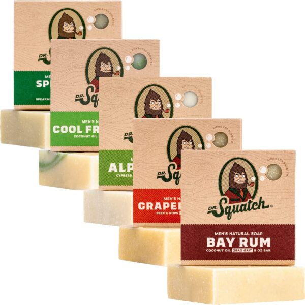 Dr. Squatch All Natural Bar Soap for Men, 5 Bar Variety Pack - Cool