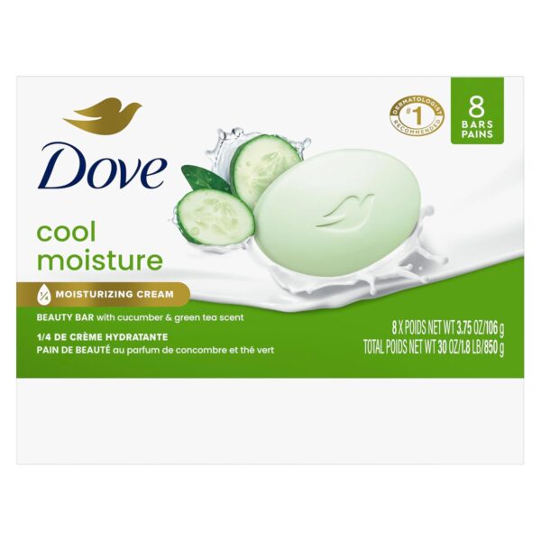 Dove Beauty Bar Soap Cool Moisture Cucumber & Green Tea Scent
