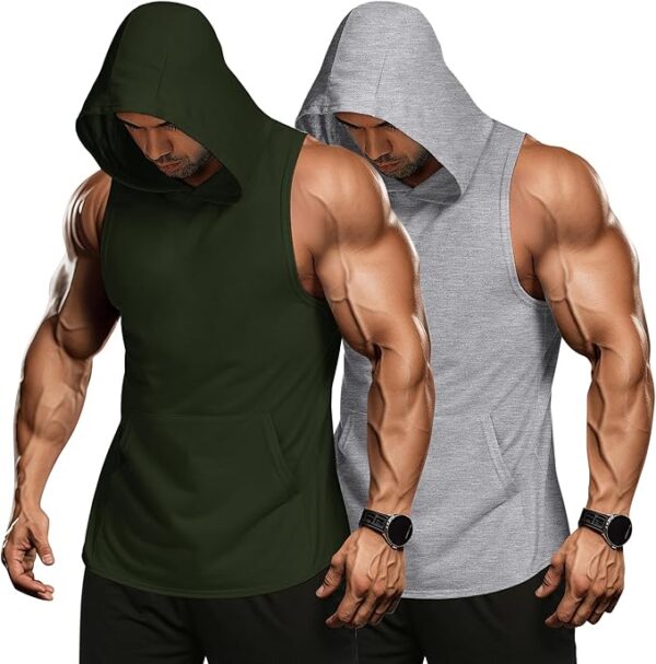 COOFANDY Men's 2 Pack Workout Off T Shirt