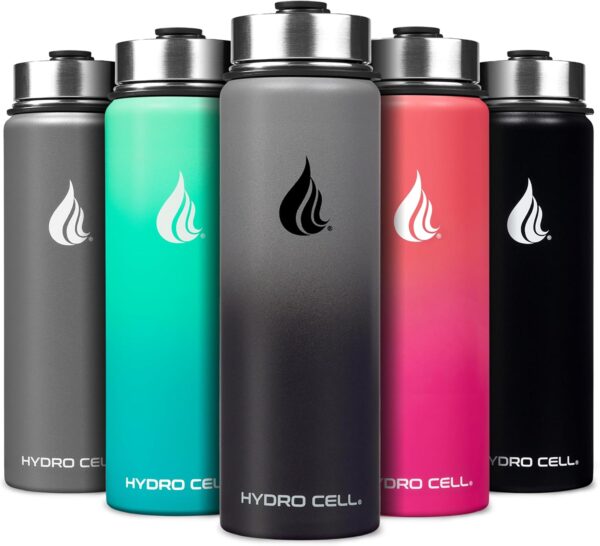 HYDRO CELL Stainless Steel Insulated Water Bottle with Straw - For Cold & Hot Drinks