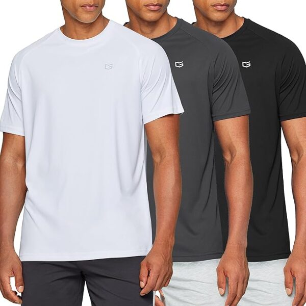 Men's Dry Fit Short Sleeve T-Shirt Crewneck Lightweight Tee Shirts for Men Workout