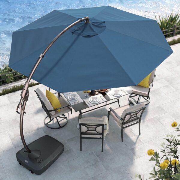 Grand patio 12 FT Sunbrella Cantilever Umbrella with Base Outdoor Aluminum Offset