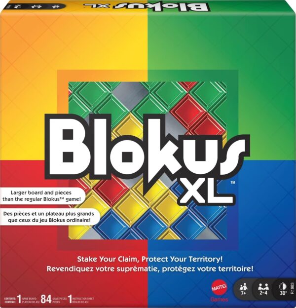 Mattel Games Blokus XL Strategy Board Game, Family Game for Kids
