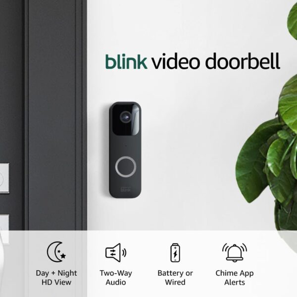 Blink Video Doorbell (newest model), Two-way audio, HD video, motion